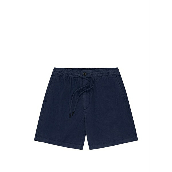 投げること御召しもの メンズ 心地好いズボン下 ボトムス Corduroy drawstring shorts Blue