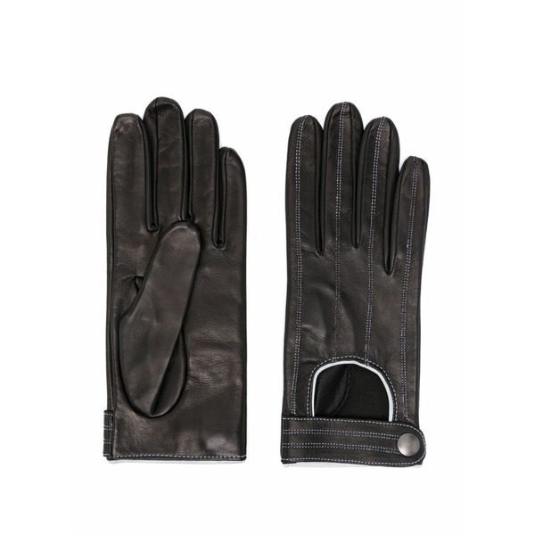 マノーキ レディース 手袋 アクセサリー Driving gloves Black|asty