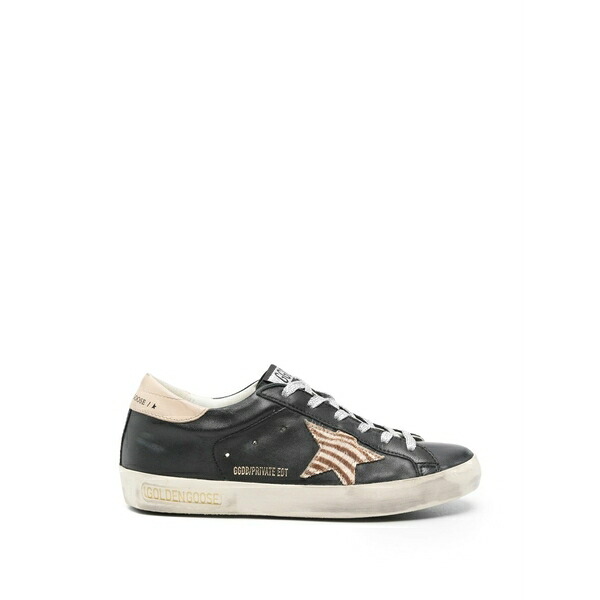 ゴールデングース レディース スニーカー シューズ Super-star lace-up sneakers Black|asty
