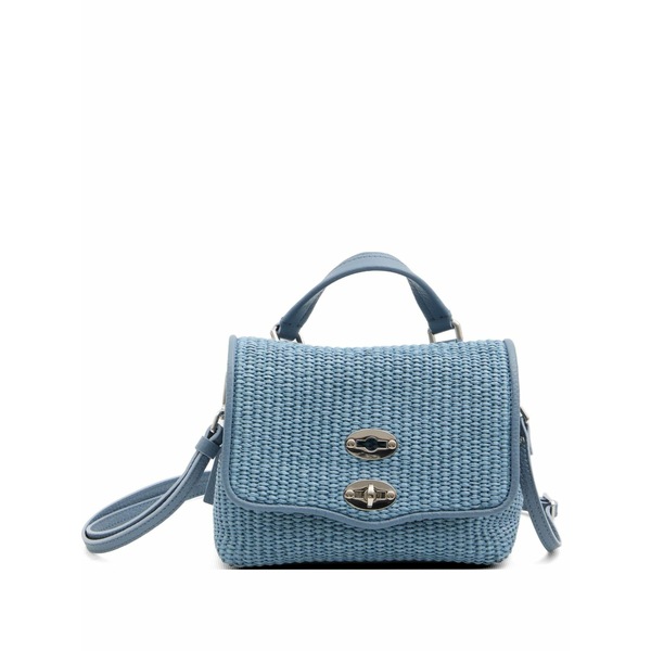 ザネラート レディース ショルダーバッグ 御徒面子 Postina vimini tote bag Blue