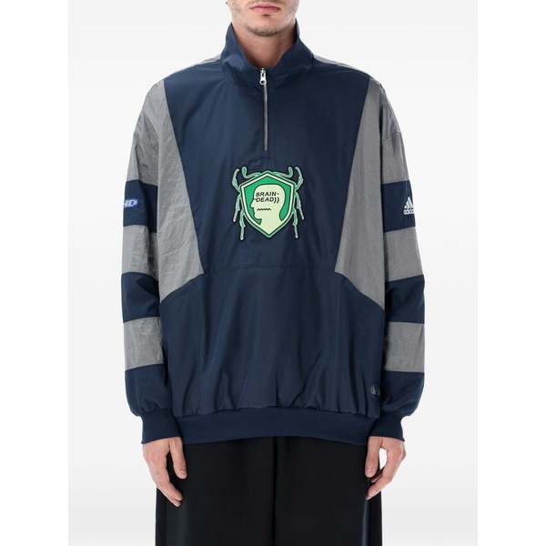 アディダス メンズ パーカー・スウェットシャツ アウター X brain dead track top Blue