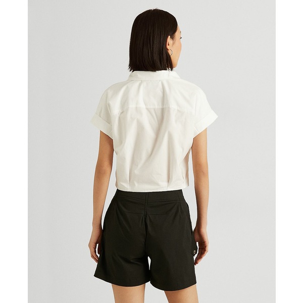 年間ランキング6年連続受賞 ラルフローレン レディース カットソー トップス Petite Twist Front Cotton Broadcloth Shirt White Dedicationsports Com