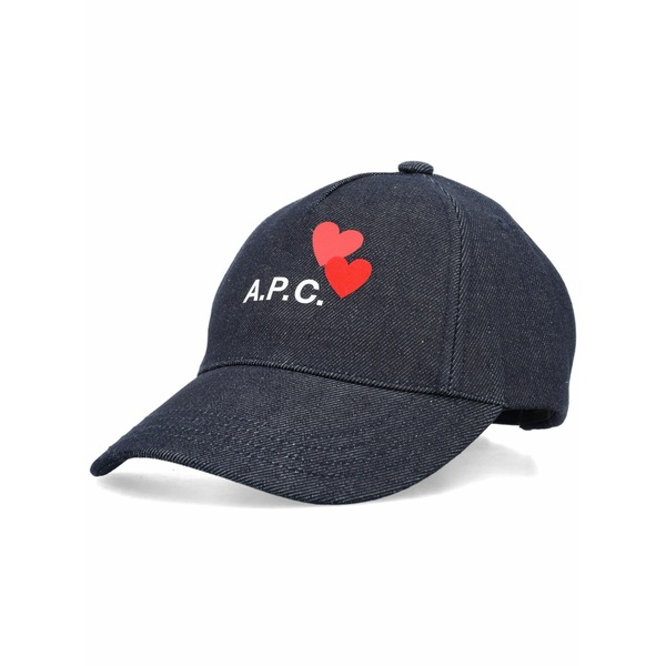アーペーセー メンズ 帽子 アクセサリー Eden blondie denim baseball cap Blue｜asty