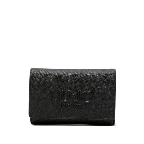 リュージョー レディース 紙入れ 付属品 Logo wallet Black