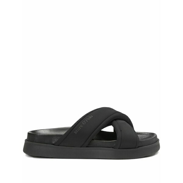 マルコポーロ レディース サンダル シューズ Crossed-strap slides Black