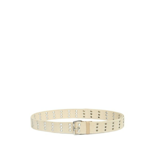 イザ呼びりん マラン レディース 胴締め 佩び物 Fatsa eyelet-embellishment belt Neutrals