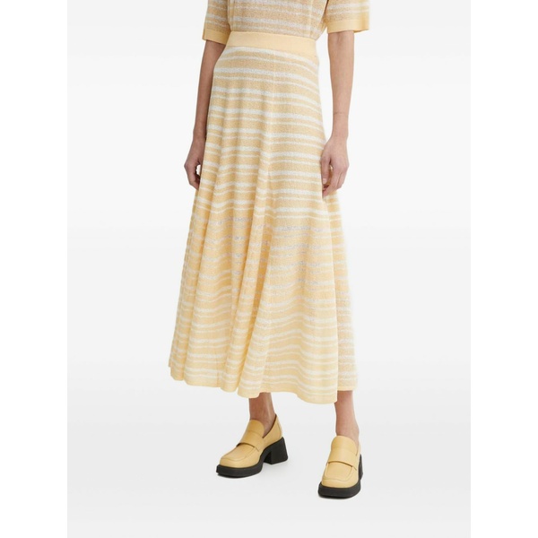 エーロン レディース スコート ボトムス Striped MIDI skirt Neutrals ボトムス-スカート