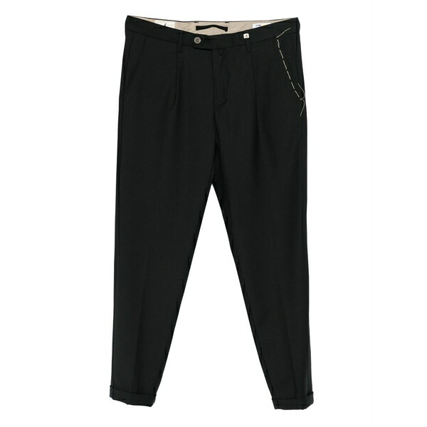 ミース メンズ 心地よいズボン下 ボトムス Zeus-p pleated trousers Black