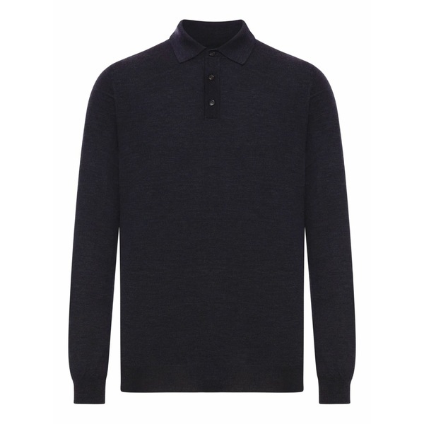 ザノーネ メンズ ポロシャツ トップス Long-sleeve polo shirt Black｜asty 62,590円