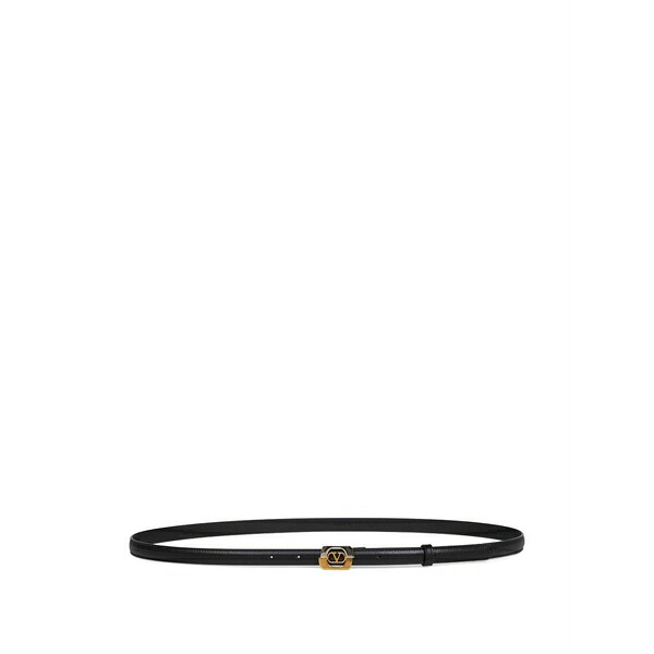 ヴァレンティノ ガラヴァーニ メンズ 三尺帯 添え物 V-logo buckle leather belt Black