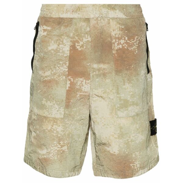 ストーンアイランド メンズ カジュアルパンツ ボトムス Abstract-print bermuda shorts Green｜asty