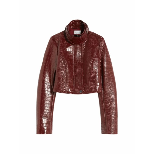 運動競技マックス レディース 上衣＆上衣 アウター Alligator-print collar jacket Red