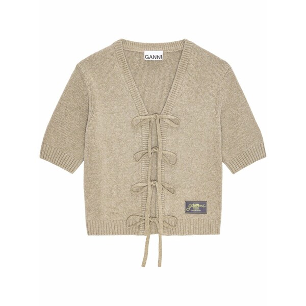 ガニー レディース ジレー アウター Lace-up cardigan Neutrals