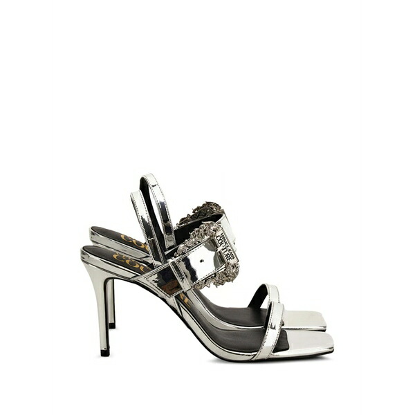 ベルサーチ レディース サンダル シューズ Embelished-buckle strappy sandals Silver｜asty 49,080円