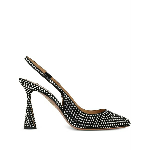 アクアズーラ レディース パンプス シューズ Studded slingback heels Black