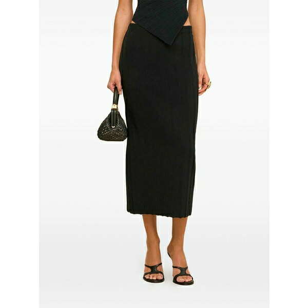ブームガイア レディース スコート ボトムス Black MIDI skirt Black スカート-ボトムス