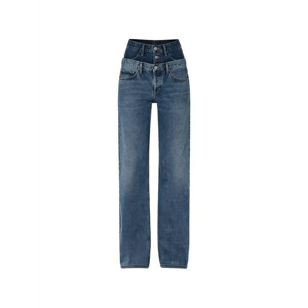 アゴルド レディース デニムパンツ ボトムス High-waisted elson jeans Blue｜asty