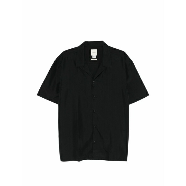 カルバンクライン メンズ シャツ トップス Camp-collar shirt Black