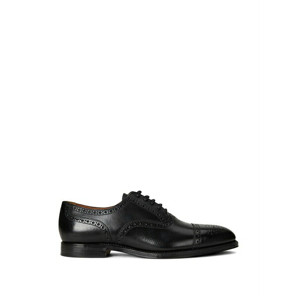 ラルフローレン メンズ ドレスシューズ シューズ Maestra perforated cap-toe oxford shoes Black｜asty