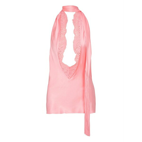 バルマン レディース シャツ トップス Silk halterneck top Pink｜asty