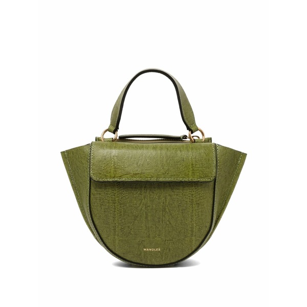 ワンドラー レディース トートバッグ バッグ Hortensia lizard-effect tote bag Green