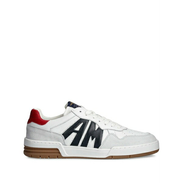 アエロナウティカ ミリターレ メンズ スニーカー シューズ Leather logo sneakers White メンズ靴-スニーカー