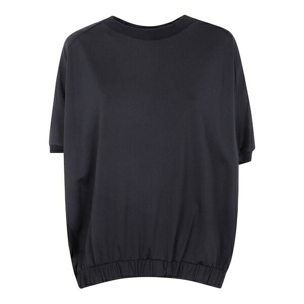 リビアナコンティ レディース プルオーバー トップス Short-sleeve elasticated-hem top Black