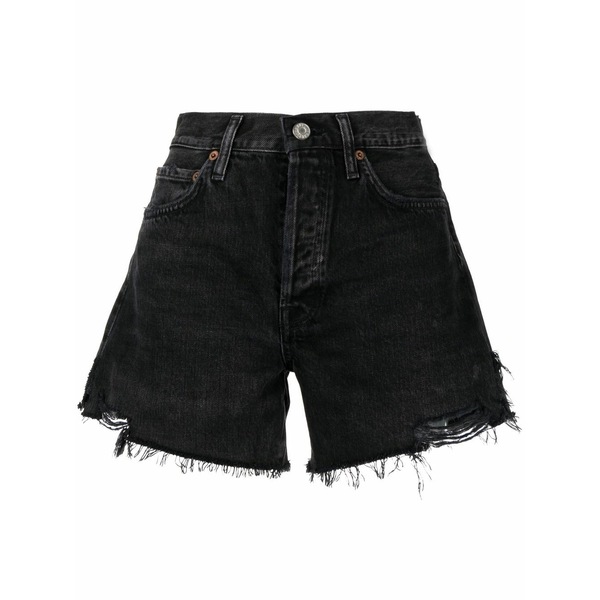 アゴルド レディース カジュアルパンツ ボトムス Raw-cut denim shorts Black｜asty