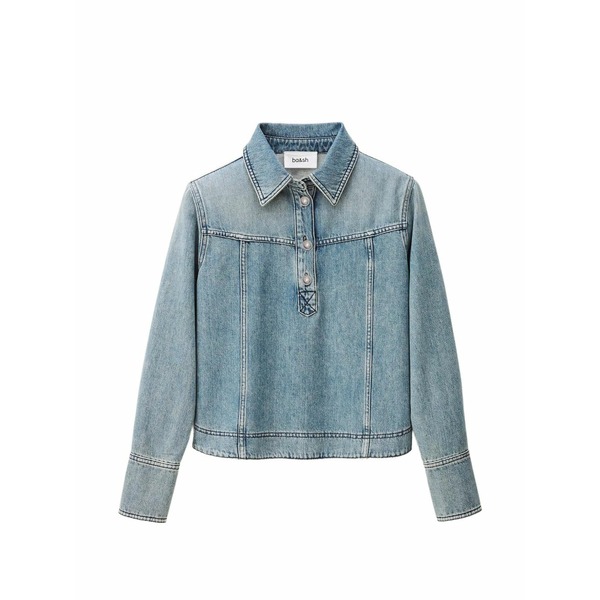 バッシュ レディース スポーツシャツ トップス Tavy buttoned polo top Blue