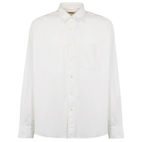 アスペジ メンズ プルオーバー トップス Cotton shirt White