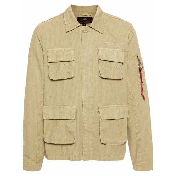 アルファインダストリーズ メンズ プルオーバー トップス Ripstop cargo overshirt Brown メンズファッション-カジュアルシャツ-トップス