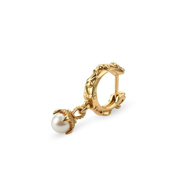 エマニュエレ ビコッキ メンズ ピアス・イヤリング 添え物 Pearl-pendant single hoop earring Gold