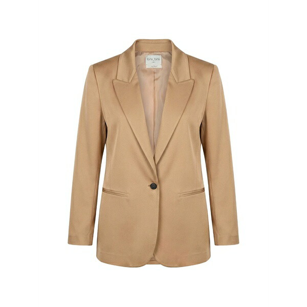 フォルテ フォルテ レディース 上衣＆上衣 アウター Notched lapel single-button jacket Neutrals
