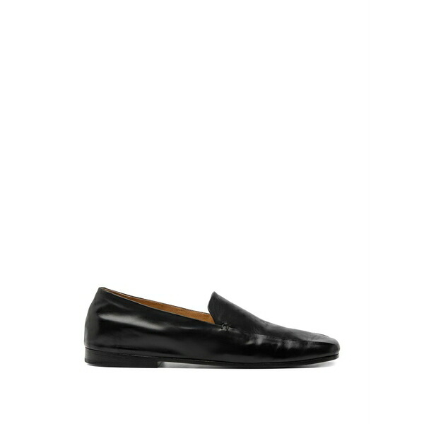 マーシル メンズ スリッポン・ローファー シューズ Square-toe loafers Black｜asty