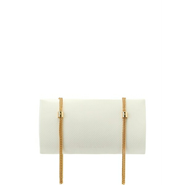 エリザベスフランキ レディース クラッチペダル御徒面子 御徒面子 Logo python texture clutch bag Neutrals