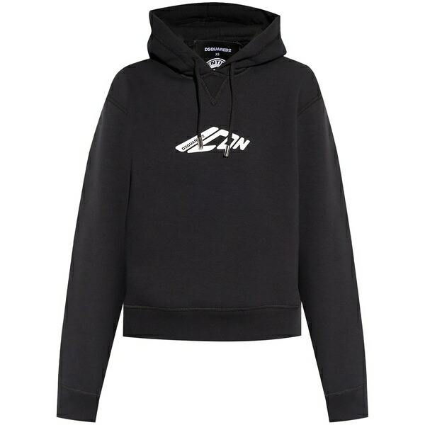ディースクエアード レディース パーカー・スウェットシャツ アウター Icon hoodie  Black