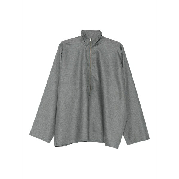 ソフィードール レディース シャツ トップス Half-zip blouse Grey｜asty
