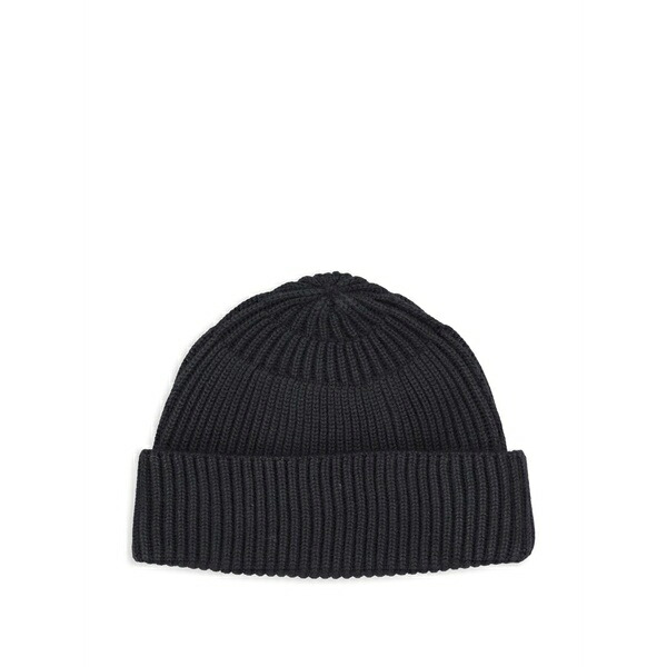 パロッシュ レディース 帽子 アクセサリー Ribbed beanie hat Black｜asty
