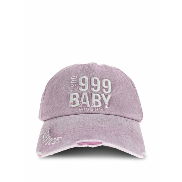 ミスビヘイブ メンズ 帽子 アクセサリー Embroidered distressed cap Pink