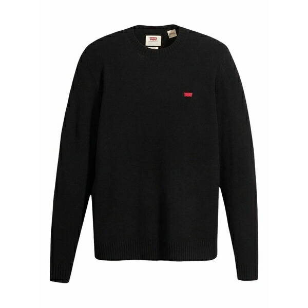 リーバイス メンズ ニット\u0026セーター アウター Logo-patch crew-neck sweater Black