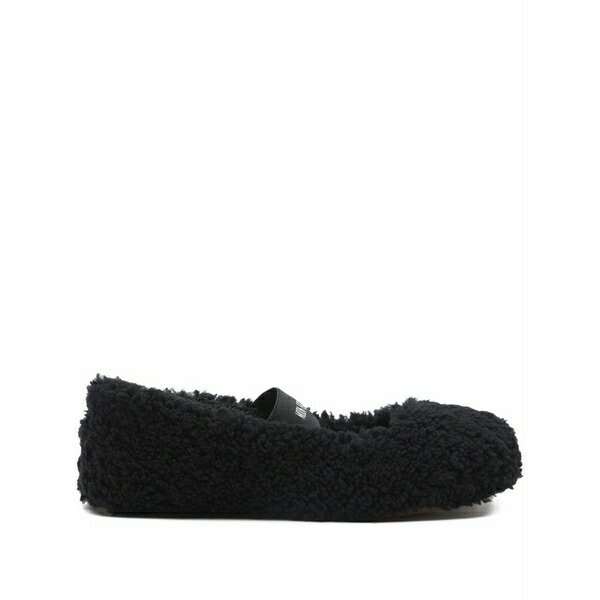 ムーンブーツ メンズ サンダル シューズ Shearling ballerina flats Black
