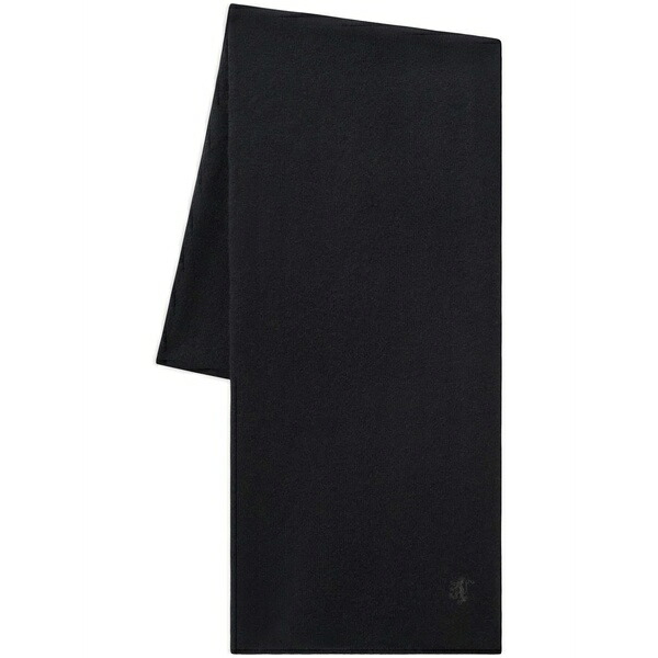 プリングル オブ スコットランド メンズ えり巻き・袈裟・えり巻き 付属物 Logo-embroidered cashmere scarf Black