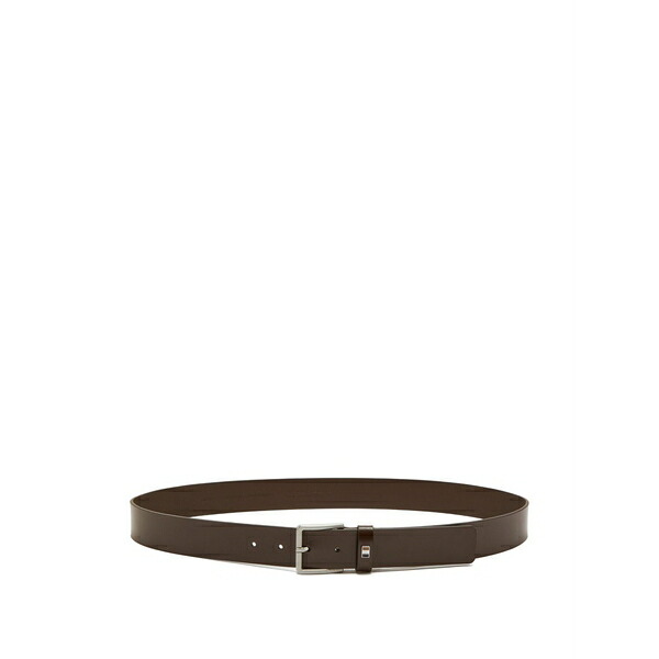 元締め メンズ 胴締め 付属品 Square buckle belt Brown