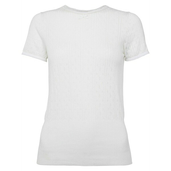 J.W.アンダーソン レディース プルオーバー トップス Pointelle cap-sleeve top White