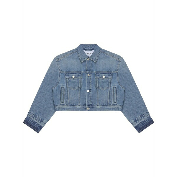 ウォン御手々赤いこと レディース 上衣＆上衣 アウター Classic denim jacket Blue レディースファッション-コート・ジャケット