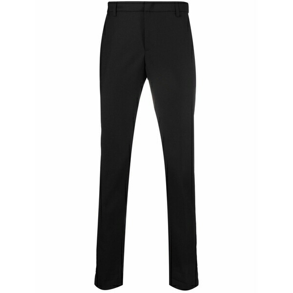 ドンダップ メンズ 心地よいズボン下 ボトムス Mid-rise slim-fit trousers Black