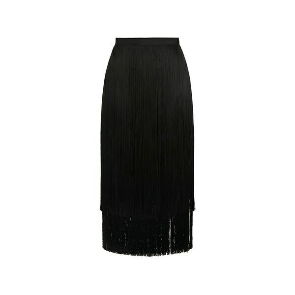 エリザベスフランキ レディース スカート ボトムス Fringed skirt Black｜asty