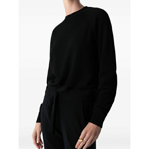 ミニーローズ レディース 編み物\u0026スウェーター アウター Crew-neck sweater Black