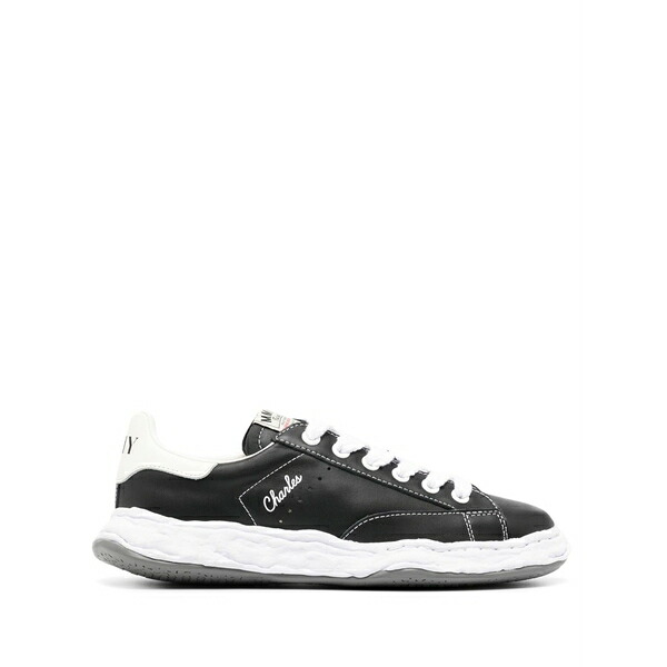 ミハラヤスヒロ メンズ スニーカー シューズ Charles lace-up leather sneakers Black 靴-メンズ靴