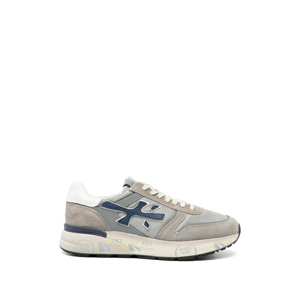 プレミアータ メンズ スニーカー シューズ Mick 8001 suede panelled sneakers Grey